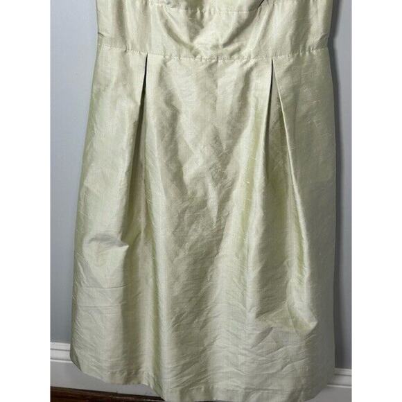 Jenny Yoo Collection Silk Dress Cocktail Fit & Flare Sleeveless V-Neck Green 8 - Picture 3 of 16